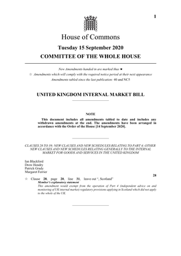 United Kingdom Internal Market Bill