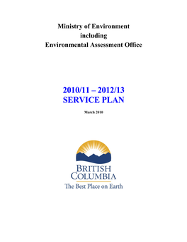 Ministry of Environment Service Plan