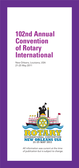 102Nd Annual Convention of Rotary International