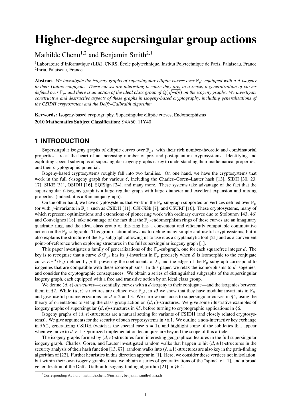 Higher-Degree Supersingular Group Actions