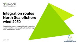 Integration Routes North Sea Offshore Wind 2050