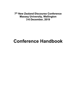 Conference Handbook