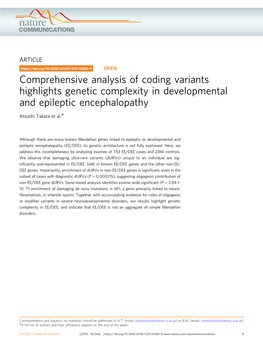 Comprehensive Analysis of Coding Variants Highlights Genetic Complexity in Developmental and Epileptic Encephalopathy