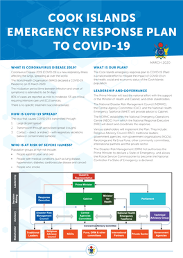 Cook Islands Emergency Response Plan to Covid-19