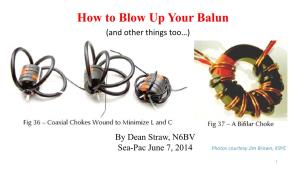 How to Blow up Your Balun (And Other Things Too…)