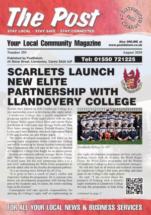 Scarlets Launch New ELITE Partnership with Llandovery