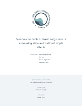 Economic Impacts of Storm Surge Events: Examining State and National Ripple Effects