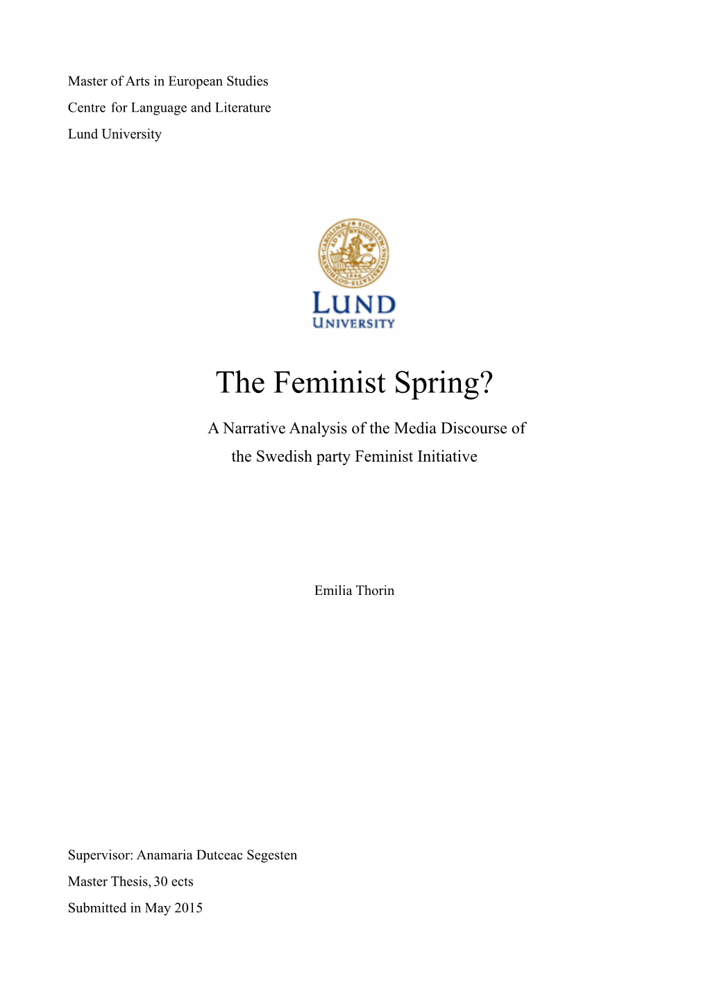 The Feminist Spring?