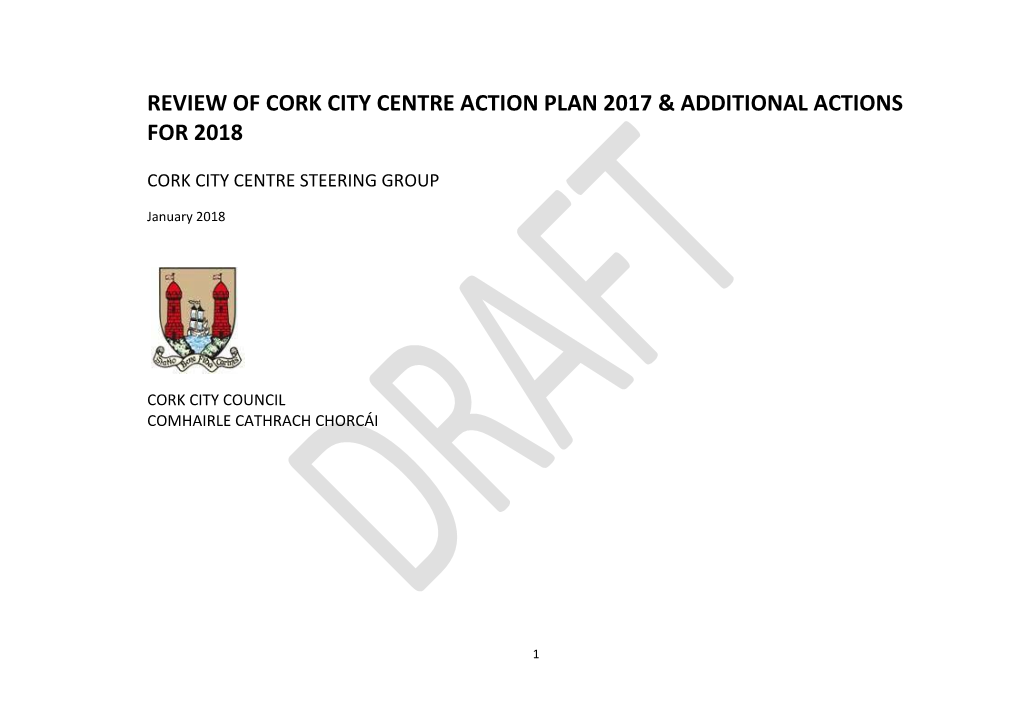 Review of Cork City Centre Action Plan 2017 & Additional Actions for 2018