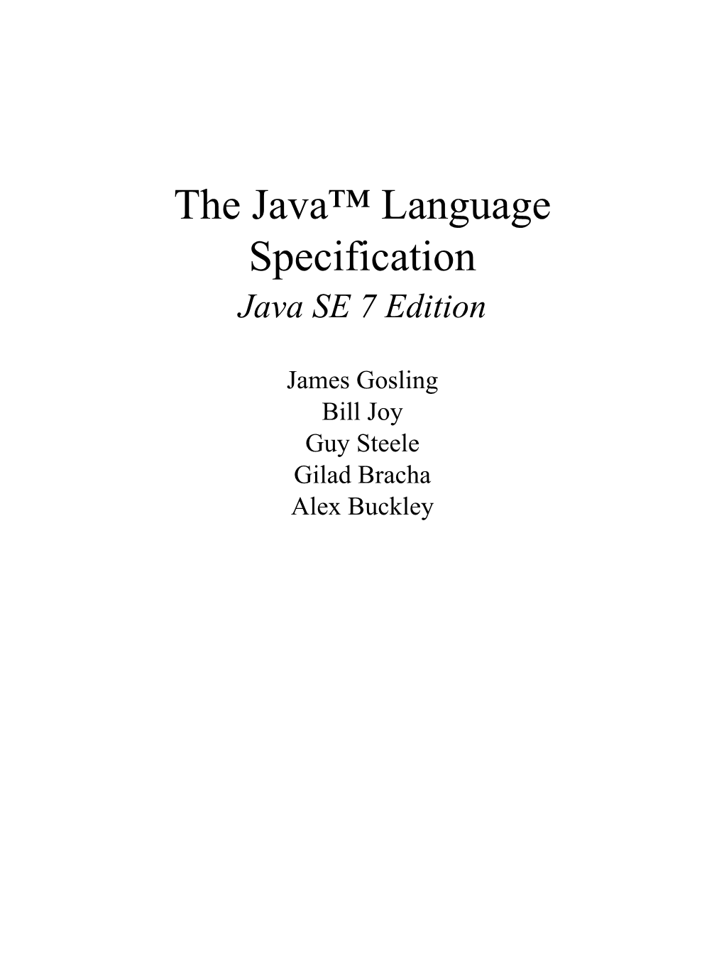 The Java™ Language Specification Java SE 7 Edition