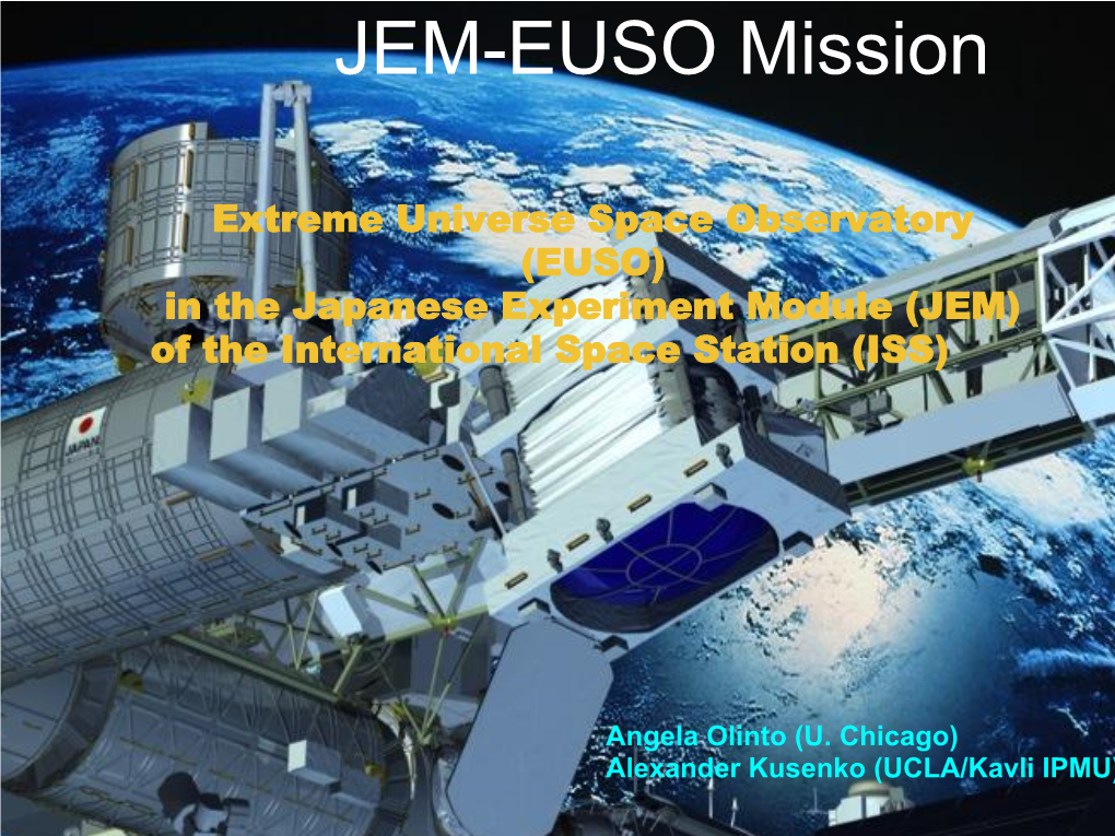 JEM-EUSO Mission