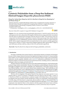 Cytotoxic Polyketides from a Deep-Sea Sediment Derived Fungus Diaporthe Phaseolorum FS431