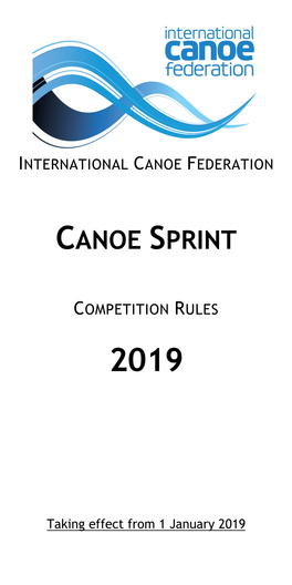 ICF Canoe Sprint Rules