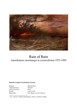 Rain of Ruin Amerikaanse Atoomangst in Sciencefiction 1975-1985