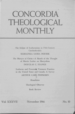 Concordia Theological Monthly