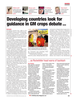 Developing Countries Look for Guidance in GM Crops Debate