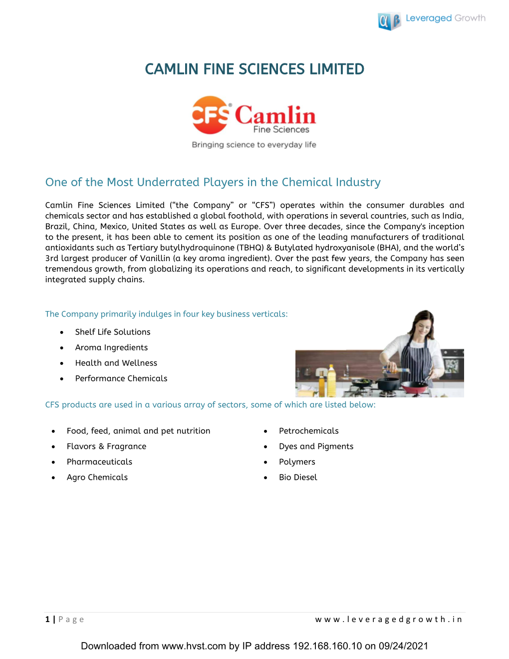 Camlin Fine Sciences Limited