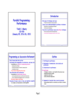 Parallel Programming: Performance