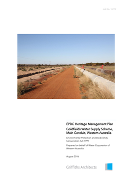 EPBC Heritage Management Plan Goldfields Water Supply Scheme, Main Conduit, Western Australia