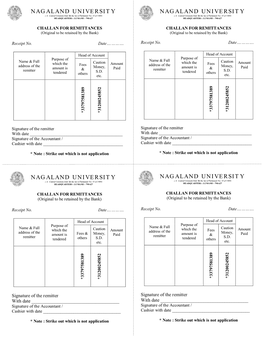 NAGALAND UNIVERSITY NAGALAND UNIVERSITY ( a Central University Estd