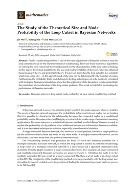 The Study of the Theoretical Size and Node Probability of the Loop Cutset in Bayesian Networks