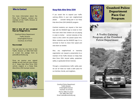 Cranford Police Department Pace Car Program