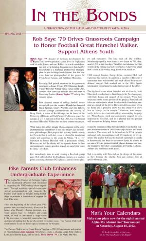 IN the BONDS a Publication of the Alpha Mu Chapter of Pi Kappa Alpha
