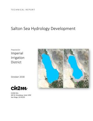 Salton Sea Hydrology Development and Hydrological Modeling