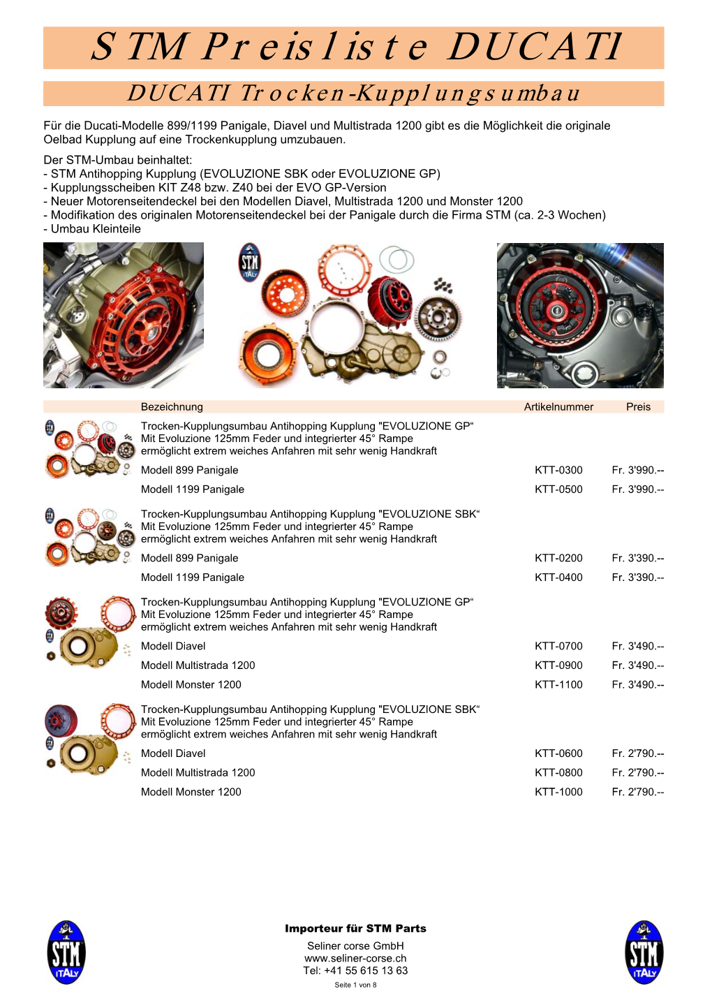 STM Preisliste DUCATI