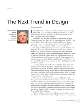 The Next Trend in Design