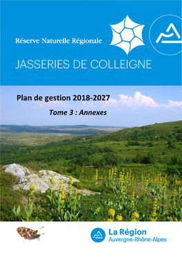 Plan De Gestion 2018-2027 Tome 3 : Annexes