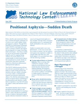Positional Asphyxia—Sudden Death