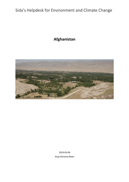 Afghanistan Environmental Overview 190306