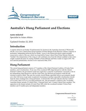 Australia's Hung Parliament and Elections