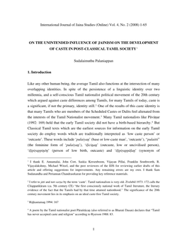 (2008) 1-65 on the Unintended Influence of Jainism on The