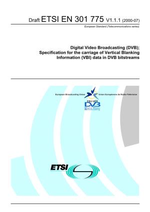 EN 301 775 V1.1.1 (2000-07) European Standard (Telecommunications Series)