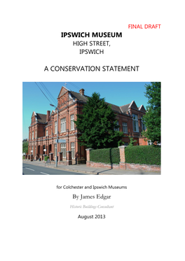 Ipswich Museum a Conservation Statement