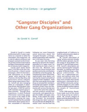 “Gangster Disciples” and Other Gang Organizations