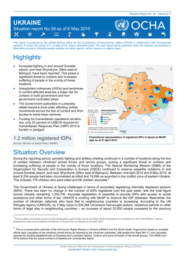 Highlights1 Situation Overview UKRAINE