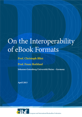 On the Interoperability of Ebook Formats