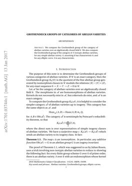 Grothendieck Groups of Categories of Abelian Varieties 3