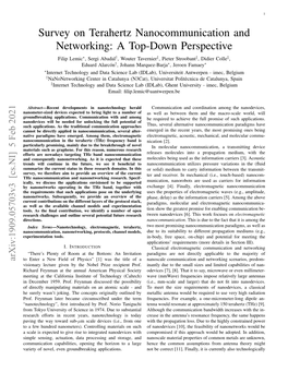 Survey on Terahertz Nanocommunication and Networking