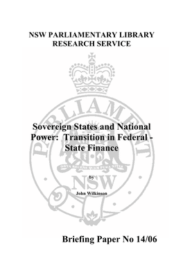 Sovereign States and National Power: Transition in Federal