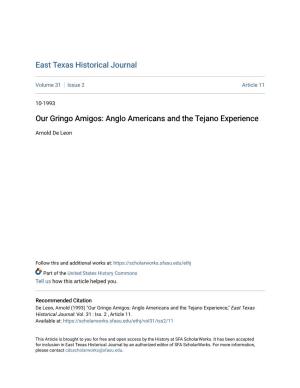 Anglo Americans and the Tejano Experience