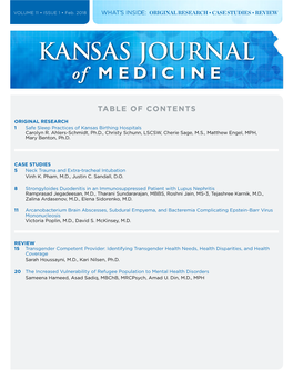 Kansas Journal of Medicine, Volume 11 Issue 1