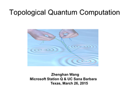 Quantum Computing and Quantum Topology