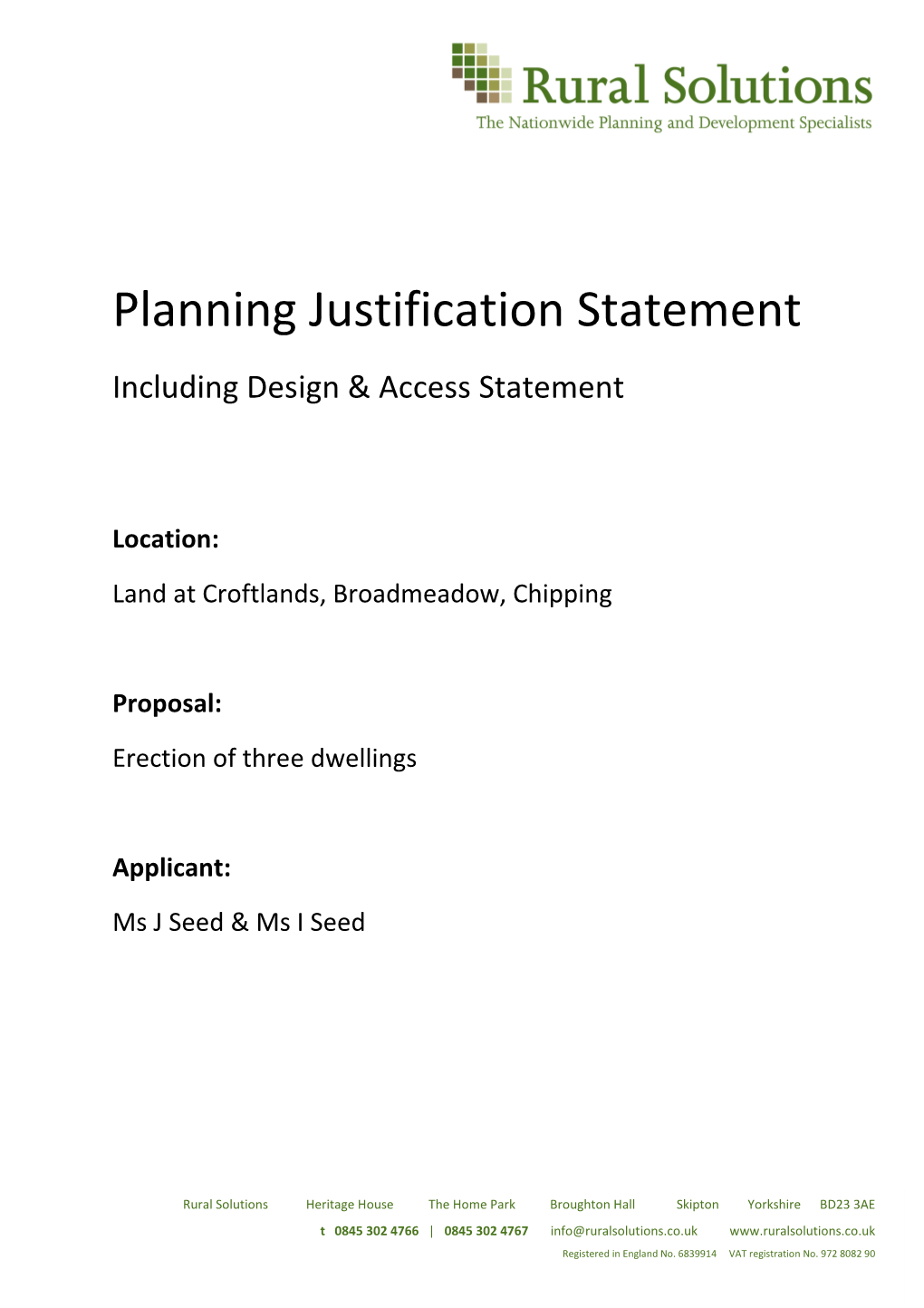 Planning Justification Statement