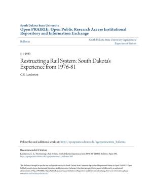 Restructing a Rail System: South Dakota's Experience from 1976-81 C