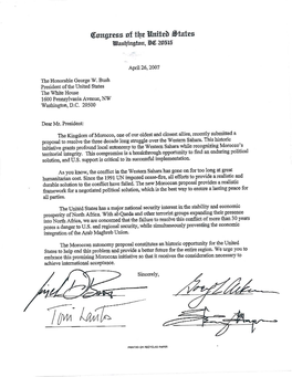 Letter from Members of Congress to the President