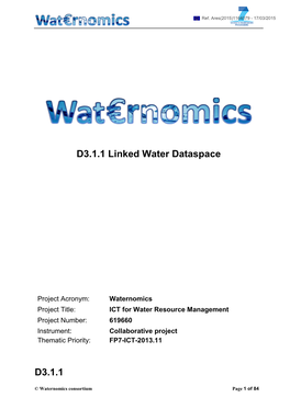 Waternomics Deliverable Template